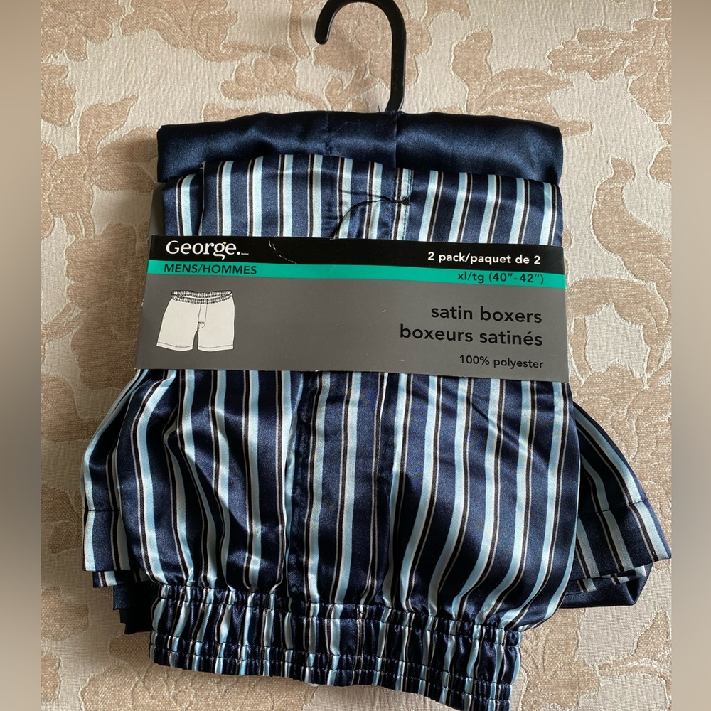 NWT GEORGE MEN’S SATIN BOXERS SIZE XL